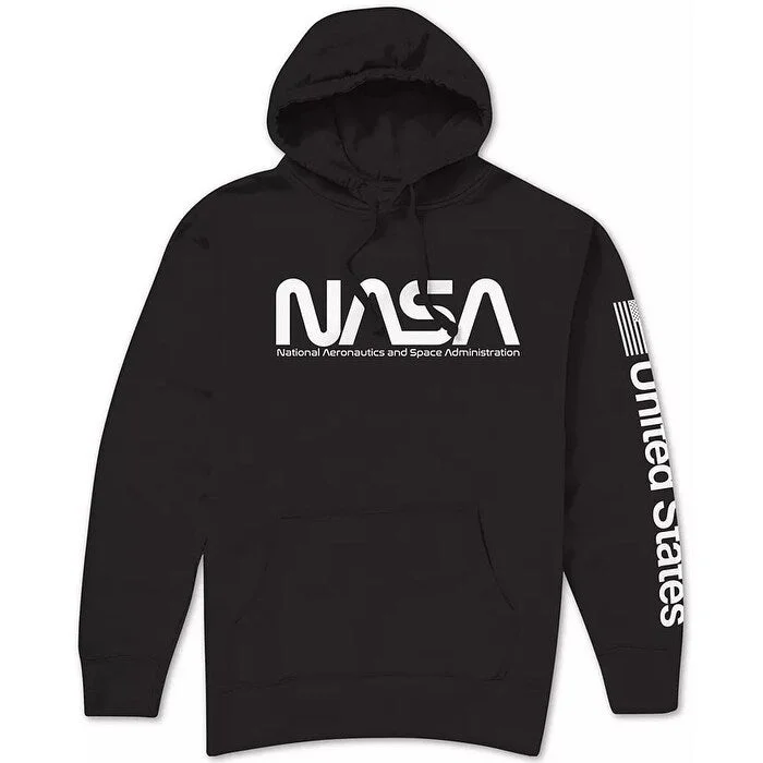 High Street Fashion Hybrid Men's Nasa Logo Men's Hoodie Black Size Medium