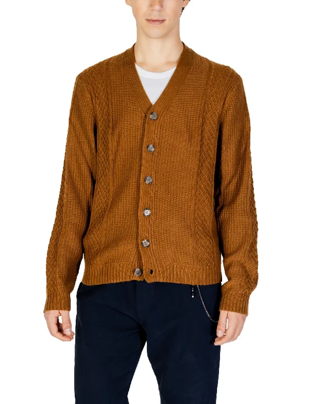 Street Cool Hamaki-ho Hamakiho Mens Cable Knit Cardigan