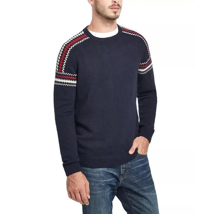Customized Version Weatherproof Vintage Men's Ski Sweater Navy Size XX-Large
