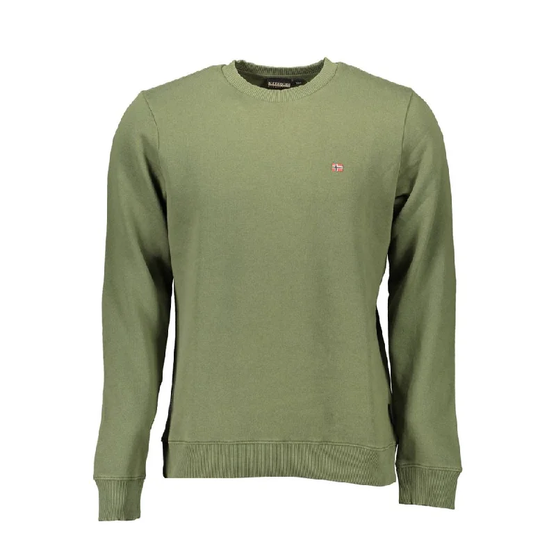 Napapijri Green Cotton Men Men's Sweater