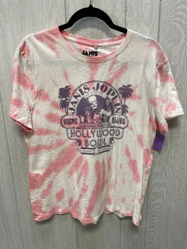 Exquisite Tailoring Top Short Sleeve Basic By JANIS JOPLIN In Tie Dye Print, Size: M