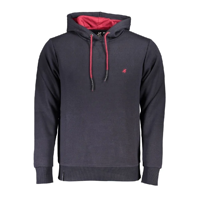 U.S. Grand Polo Blue Hooded Sweatshirt with Men's Embroidery