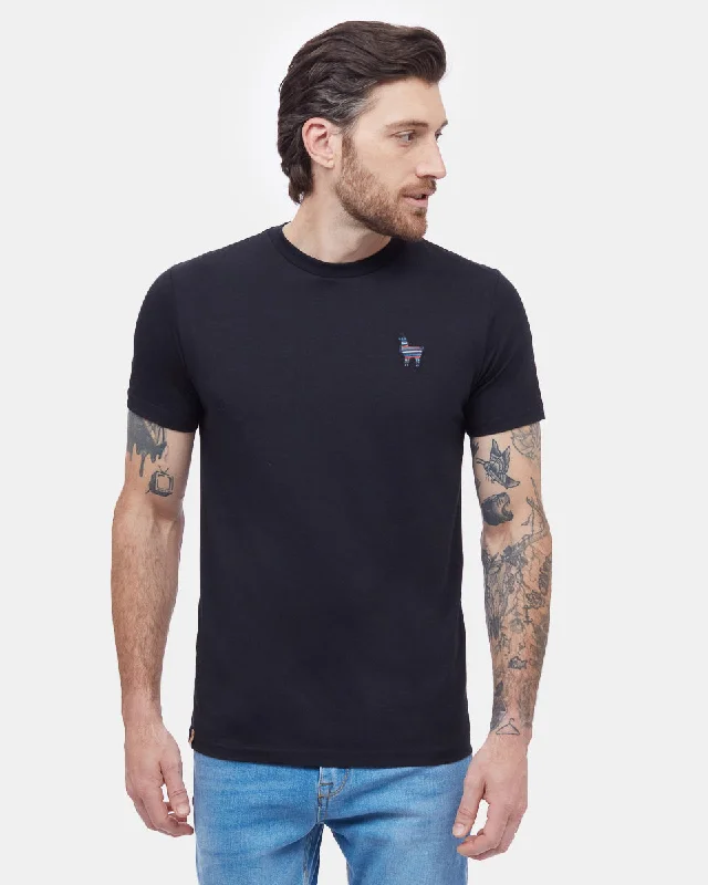 Minimal Classic Men's Peru Embroidered Llama T-Shirt