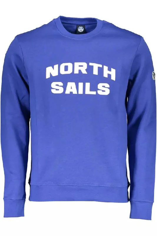 North Sails Blue Cotton Men Men's Sweater