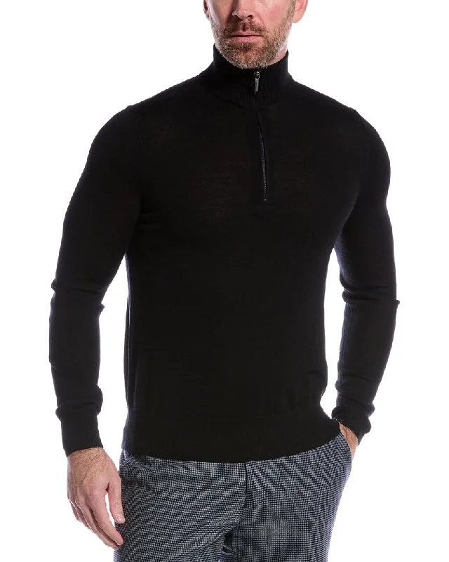 Breathable Style Brooks Brothers Merino Wool 1/2-Zip Pullover Sweater
