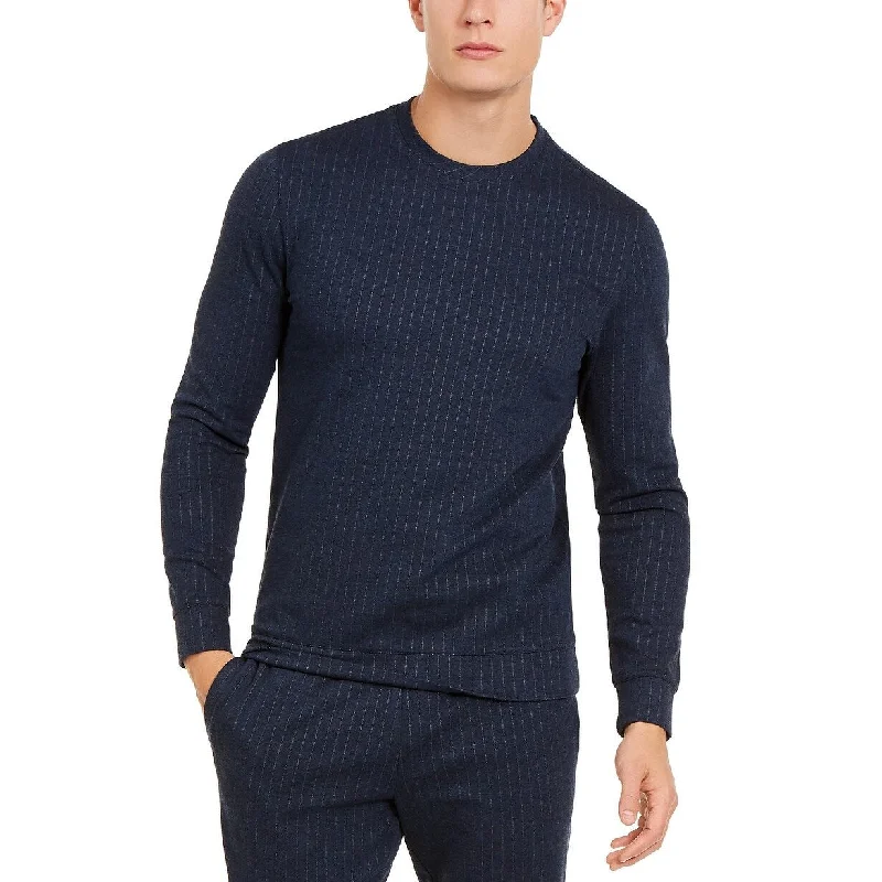 High-quality Fabrics Alfani Men's Classic-Fit Stretch Stripe Knit Sweatshirt Navy Size Large High-quality Fabrics Alfani Men's Classic-Fit Stretch Stripe Knit Sweatshirt Navy Size Large