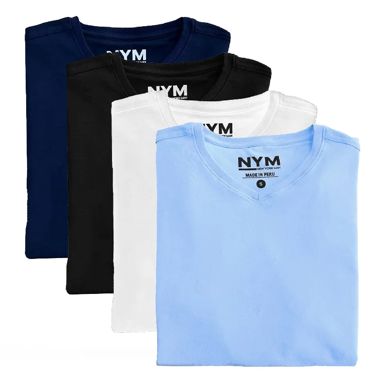 Summer Selection Pima Cotton V-Neck T-Shirt by NYM