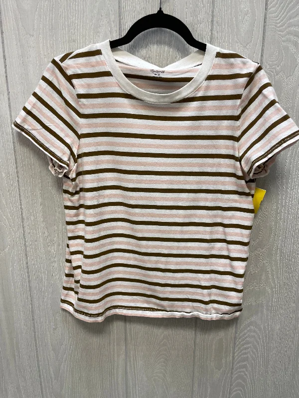 Modernism Top Short Sleeve Basic By Madewell In Striped Pattern, Size: M