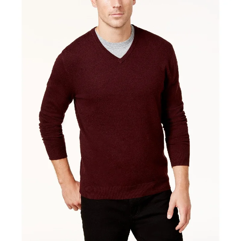 High-end Fashion Alfani Men's Knit Pullover Sweater Red Size Medium