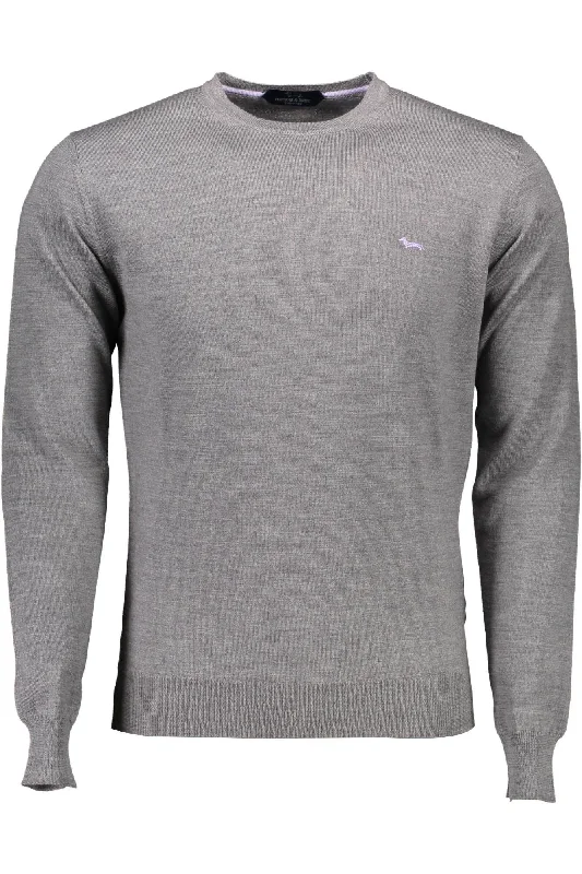 Harmont & Blaine Gray Wool Men Men's Sweater