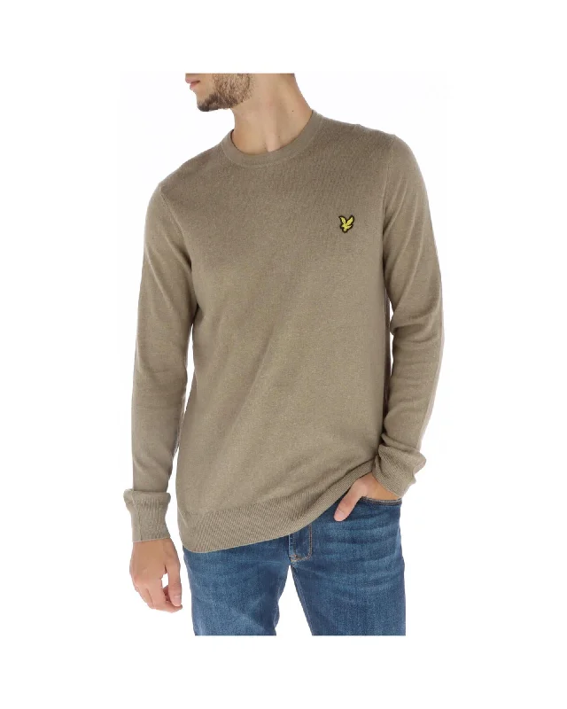 Unique Design Lyle & Scott  Men's Crew Neck Jumper Khaki