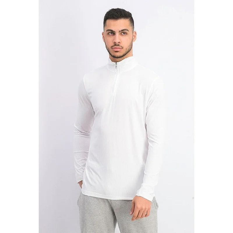 Cute Design Alfani Men's Lightweight Ribbed Quarter-Zip Pullover White Size Extra Large - X-Large Cute Design Alfani Men's Lightweight Ribbed Quarter-Zip Pullover White Size Extra Large - X-Large