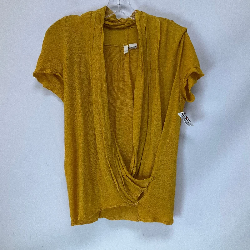 Sweet Breath Top Short Sleeve By Moth In Yellow, Size: M