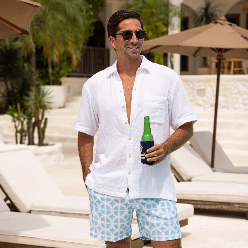 Celebrity Style The Casa Blanca - Waffled Cotton Mens Shirt
