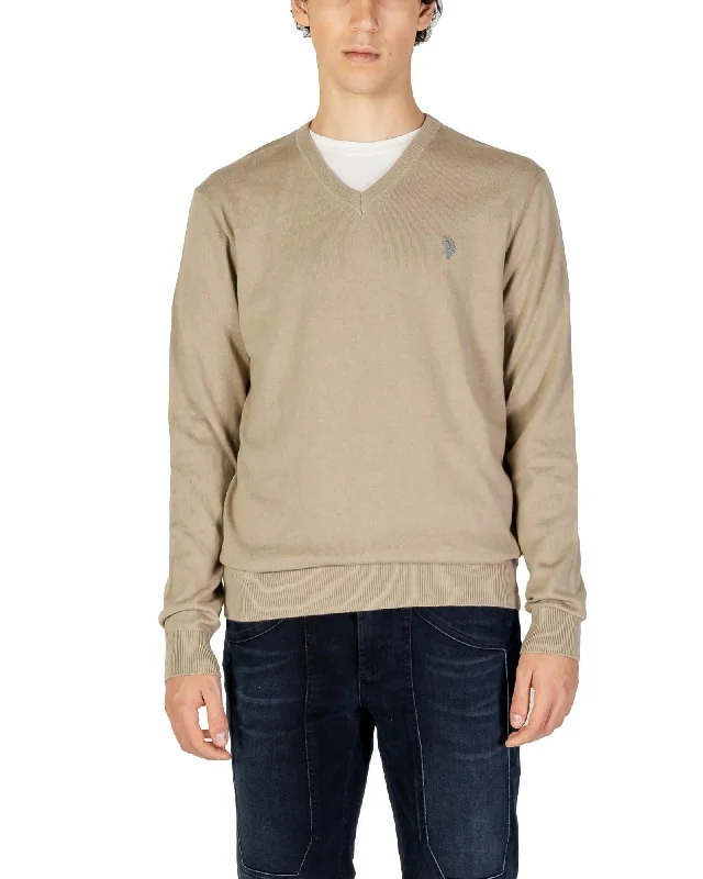 Celebrity Must-have U.s. Polo Assn. V-Neck Long Sleeve Knitwear