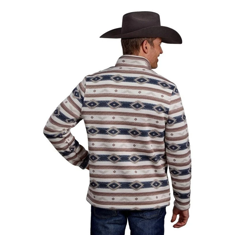 Roper Western Sweater Mens Horizontal Aztec Brown 03-014-0120-6181 BR