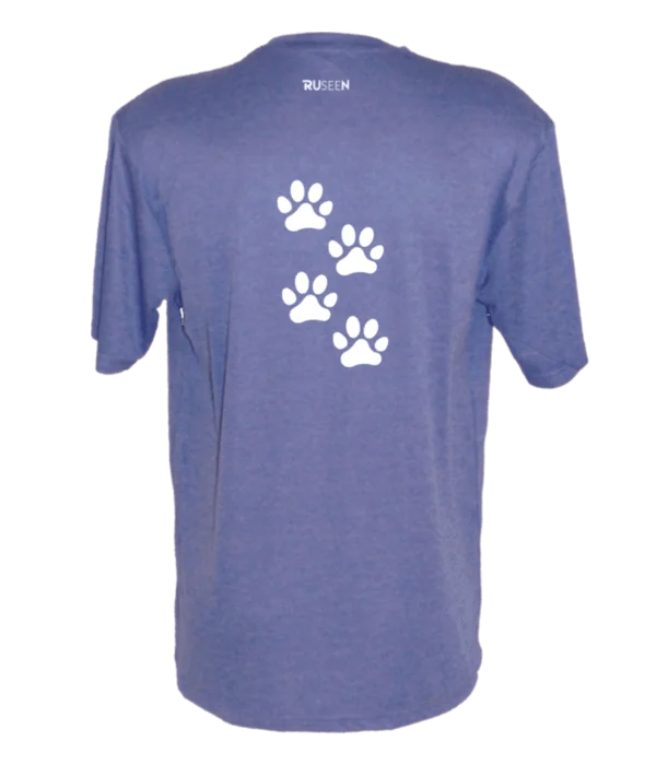 Chic Relaxation Men's Reflective Short Sleeve Shirt - Paw Prints
