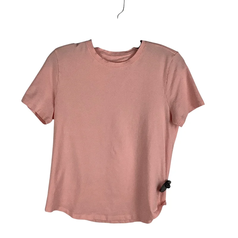 Casual Chic Athletic Top Short Sleeve By Lululemon In Pink Est 8/10