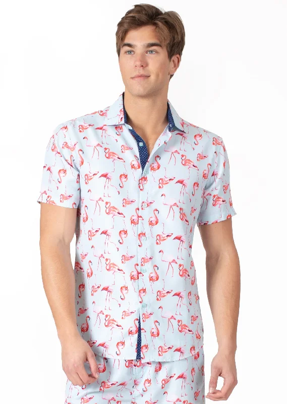 Urban Chic 'Flamingo Guard' Short Sleeve Shirt