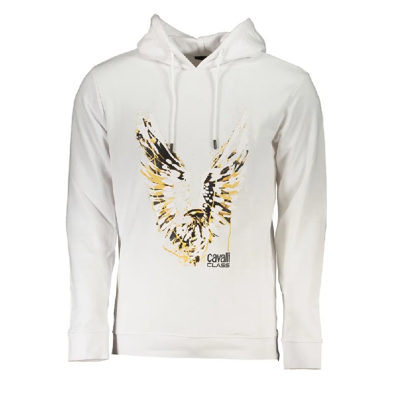 Cavalli Class White Cotton Men Men's Sweater