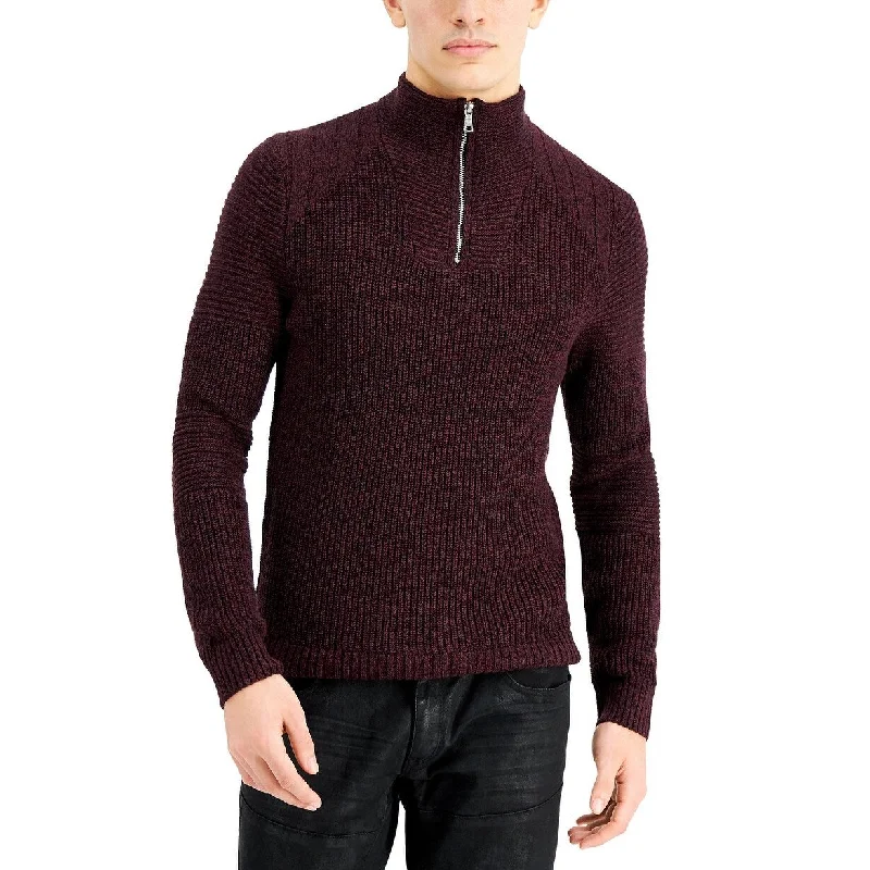 Soft And Comfortable INC International Concepts Men's Quarter-Zip Sweater Purple Size Small Soft And Comfortable INC International Concepts Men's Quarter-Zip Sweater Purple Size Small