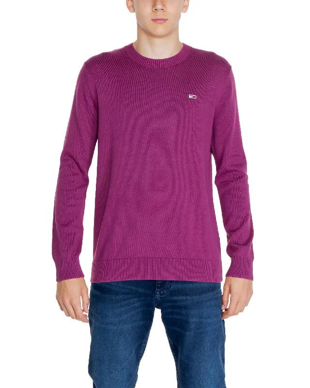 Fashion Must-have Tommy Hilfiger Jeans Tommy Hilfiger Men's Crew Neck Sweater Purple Fashion Must-have Tommy Hilfiger Jeans Tommy Hilfiger Men's Crew Neck Sweater Purple