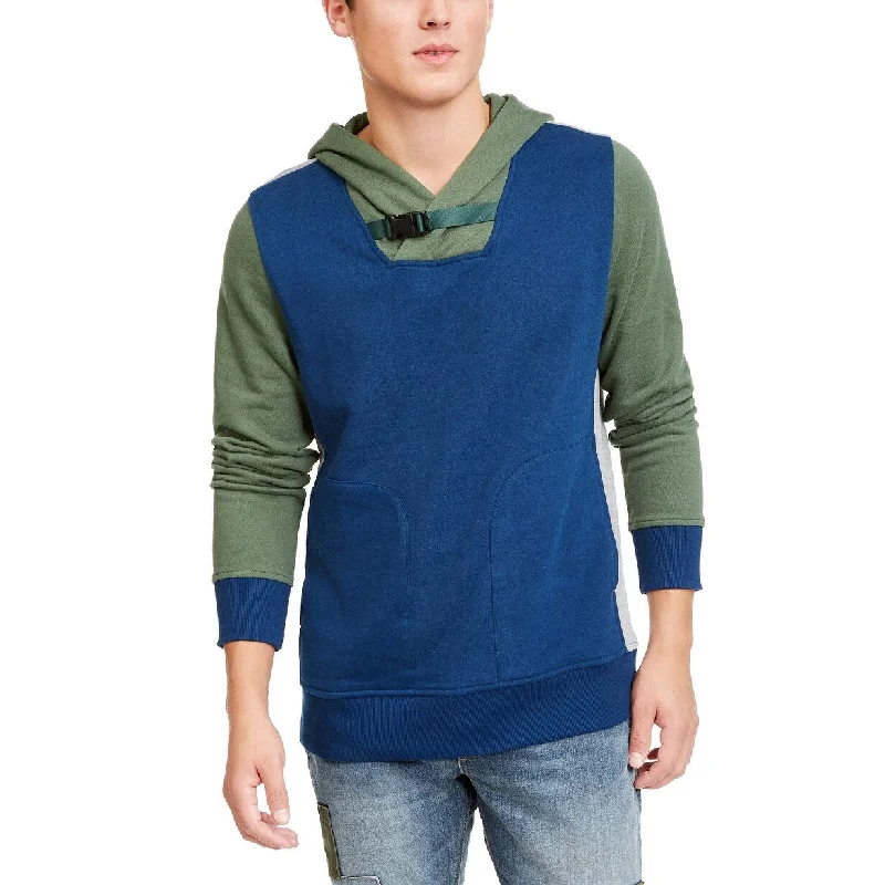 Sports Design American Rag Men's Colorblocked Belted Hoodie Green Size Medium