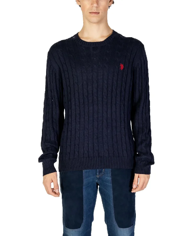 Personalized Wear U.s. Polo Assn. Plain Round Neck Cashmere Cotton Knitwear