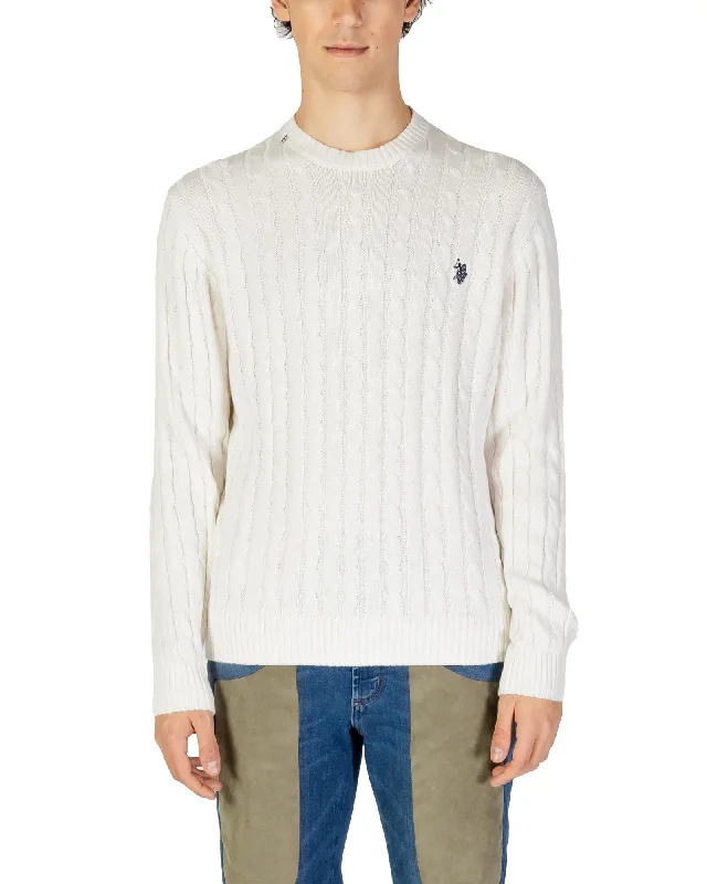 Retro Prints U.s. Polo Assn. Round Neck Long Sleeve Knitwear