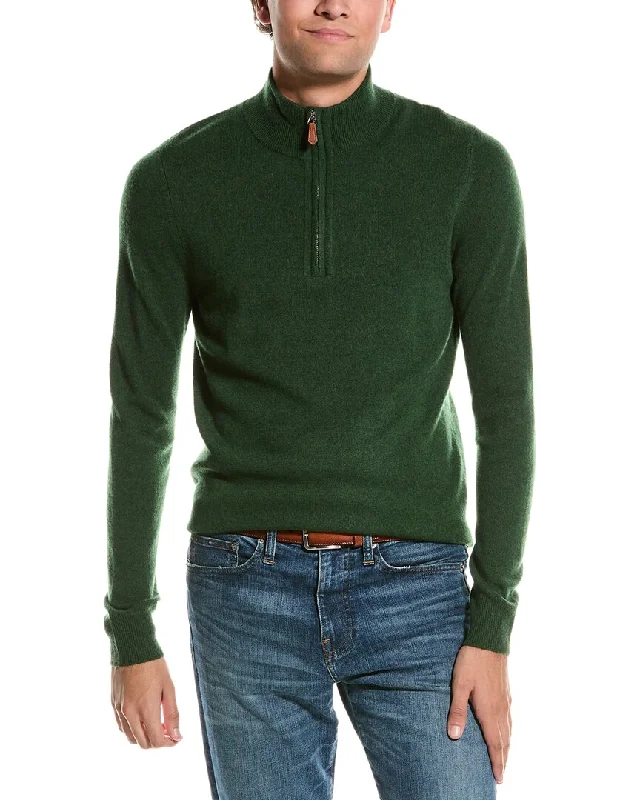 Effortless Dressing Kier+J Quarter Zip Wool & Cashmere-Blend Sweater