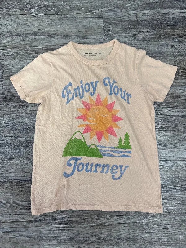 Casual Wear Top Short Sleeve By Junk Food In Pink, Size: S