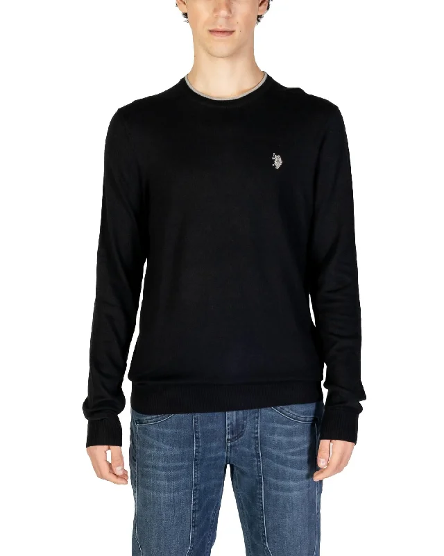 Exquisite Embroidery U.s. Polo Assn. Round Neck Long Sleeve Knitwear