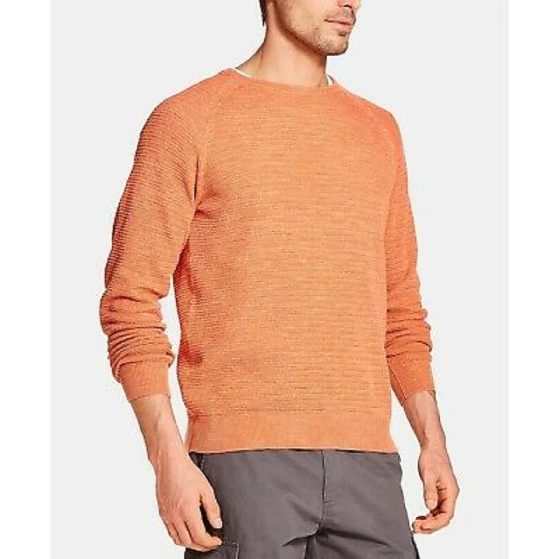 Light Fit Weatherproof Vintage Men's Stonewashed Sweater Orange Size Large