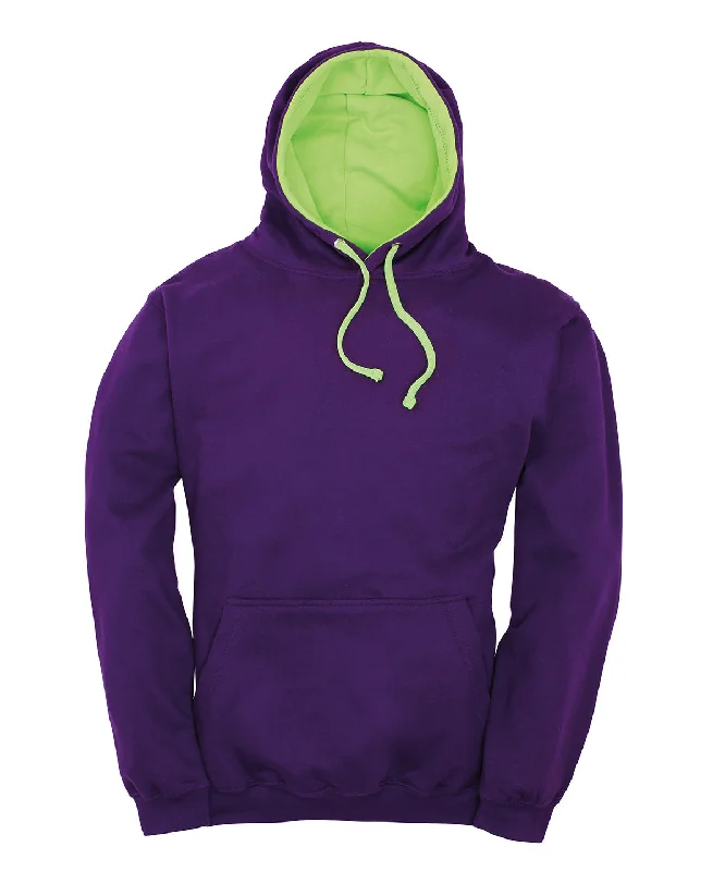 Cozy Street Style Purple/Electric Green - Superbright hoodie