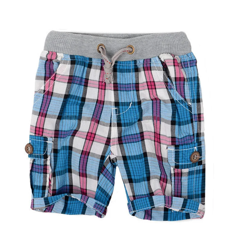 Comfortable down boys shorts fashion plaid baby boys shorts summer children chothing kids pants trousers boys pants shorts