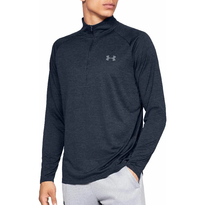Unique Design Under Armour Tech Half Zip Long Sleeve Mens Training Top - Navy