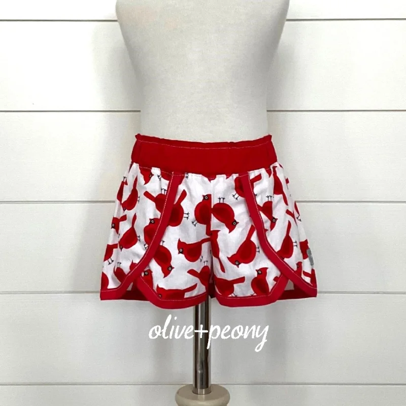 Nightclub Style Cardinal Bird Petal Shorties