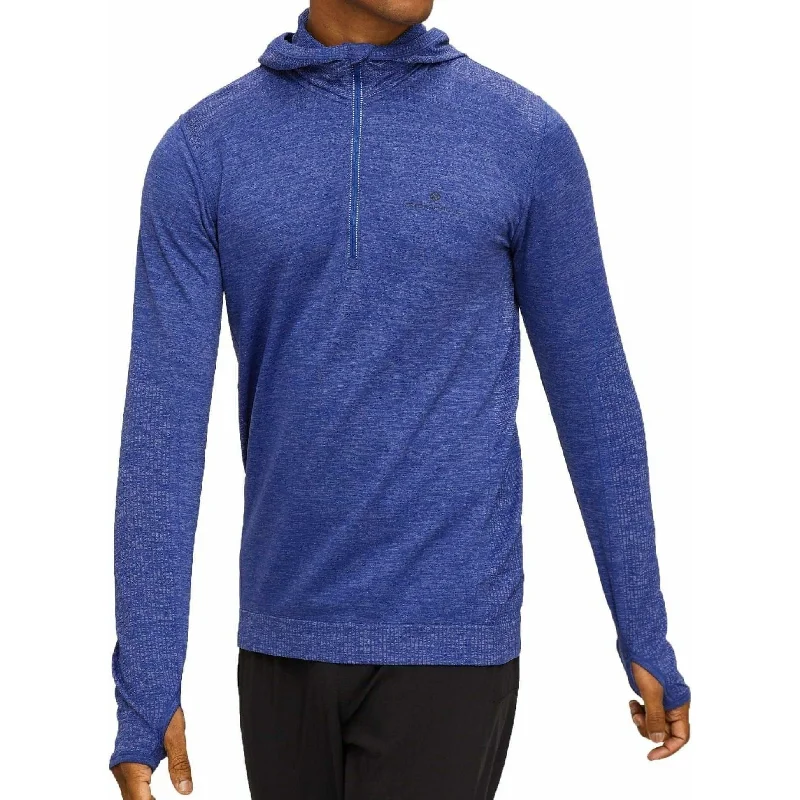 Elegant Style Ronhill Life Seamless Mens Running Hoody - Blue