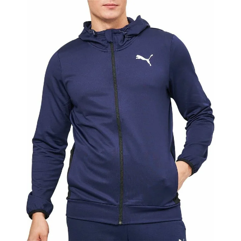 Outdoor Trend Puma Ready To Go Full Zip Mens Training Hoody - Navy