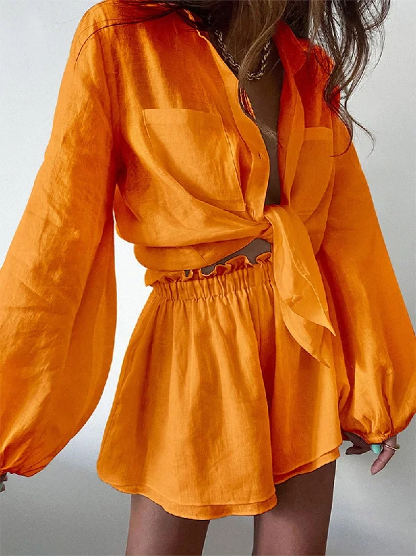 End Of The Year Sapphire Women's Shirt and Shorts Set