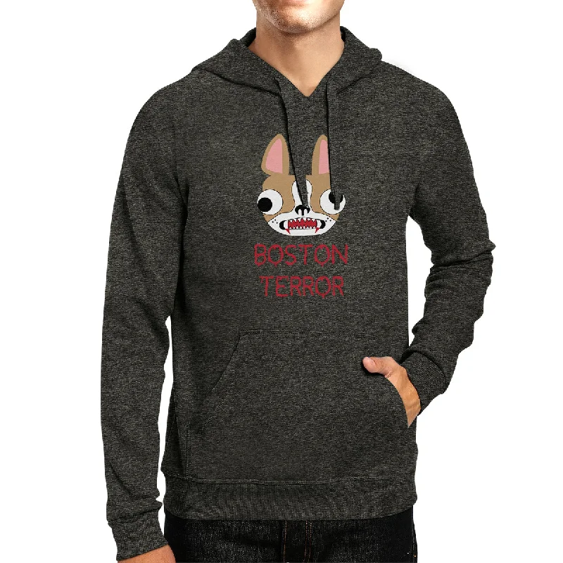 Elegant And Elegant Boston Terror Terrier Dark Grey Hoodie