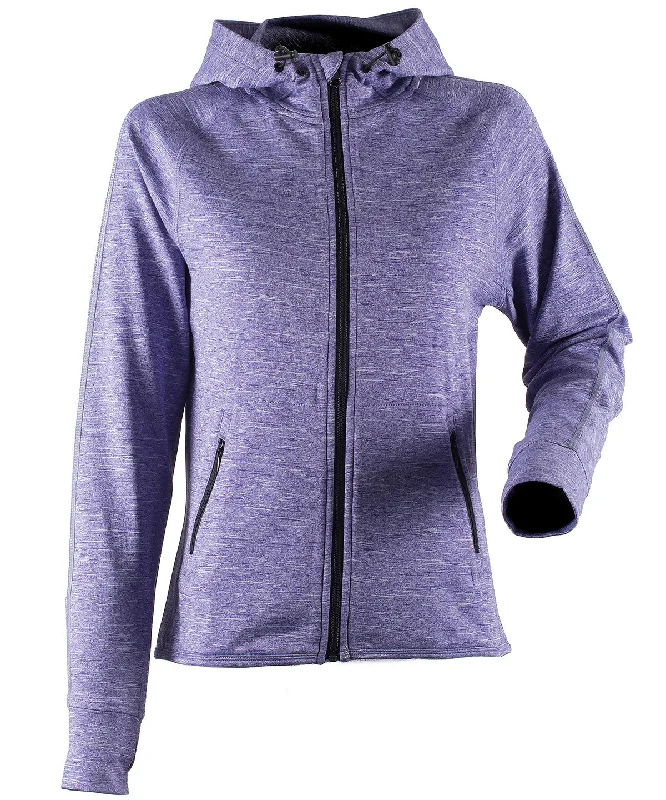 Wandering freely Purple Marl - Women's hoodie with reflective tape