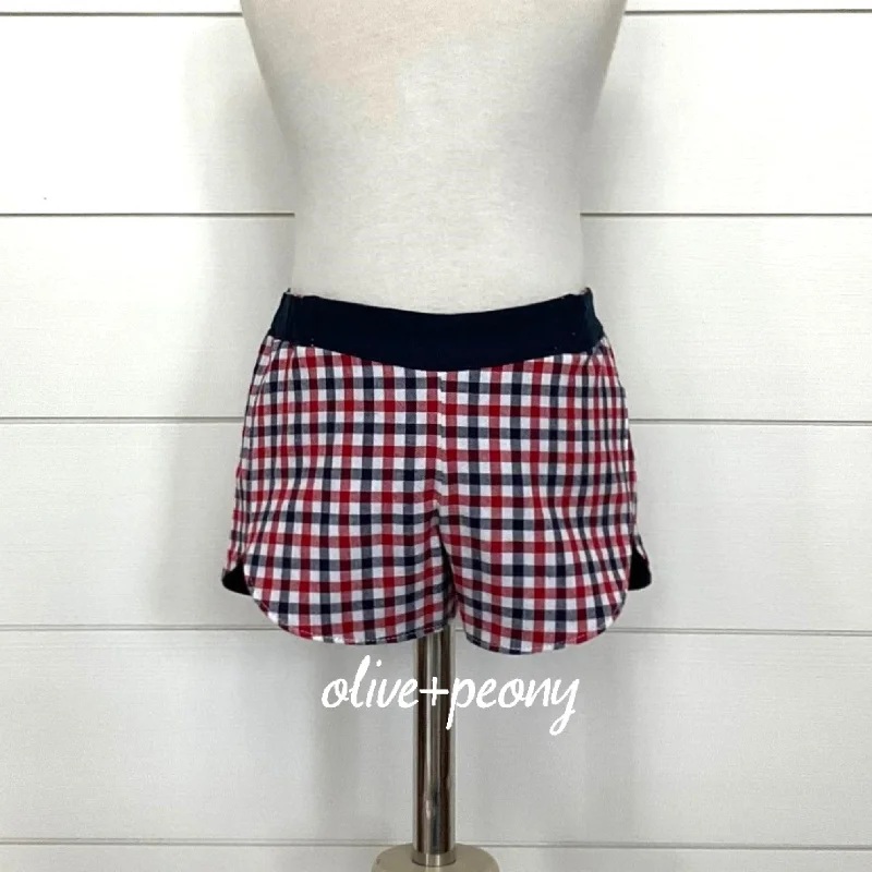Sweet Girl Patriotic Plaid Tulip Shorts