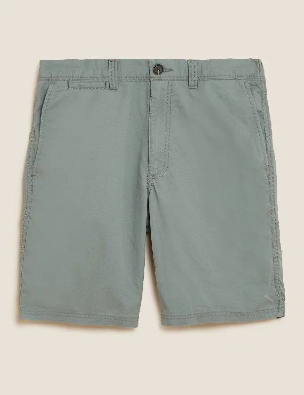Sports Design Pure Cotton Half Elasticated Chino Shorts