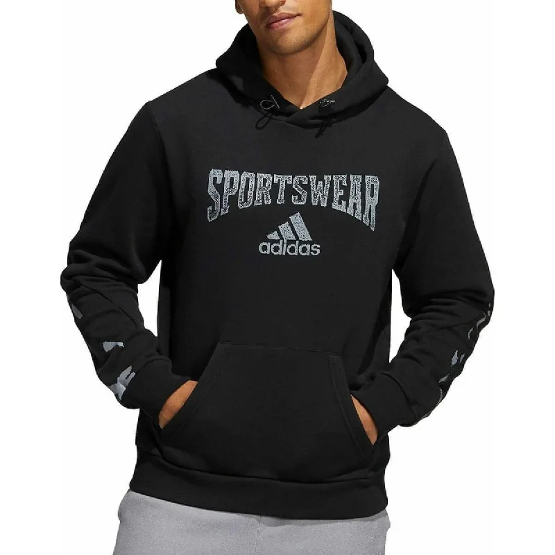 Wearable At Home Or Out adidas Reverse Retro Future Icons Graphic Mens Hoody - Black