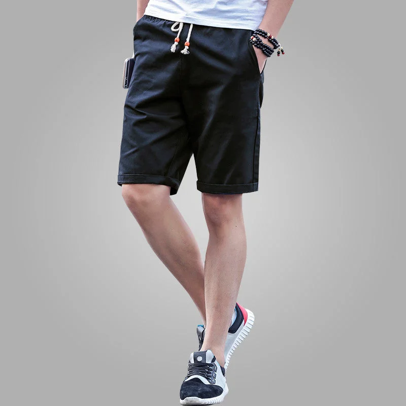French Retro Shorts Men Summer Fashion Mens Shorts Casual Black Cotton Slim Bermuda Masculina Beach Shorts Joggers Trousers Solid Color French Retro Shorts Men Summer Fashion Mens Shorts Casual Black Cotton Slim Bermuda Masculina Beach Shorts Joggers Trousers Solid Color
