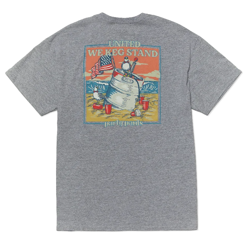 Simple Looks Keg Stand Heather Grey T-Shirt