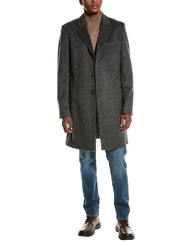 Lively And Youthful BOSS Hugo Boss Hyde Slim Fit Wool & Cashmere-Blend Peacoat