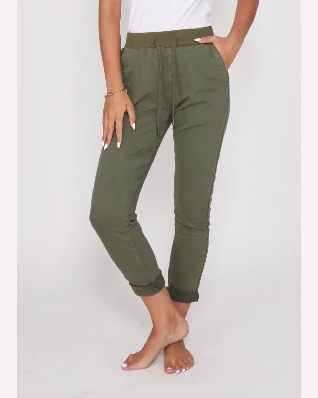 All-Day Outfits Monaco Jeans Riley Denim Jogger - Khaki