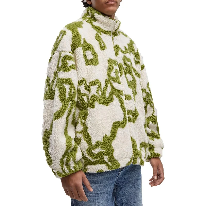 Fashion Innovation Mens Printed Fleece Fleece Jacket